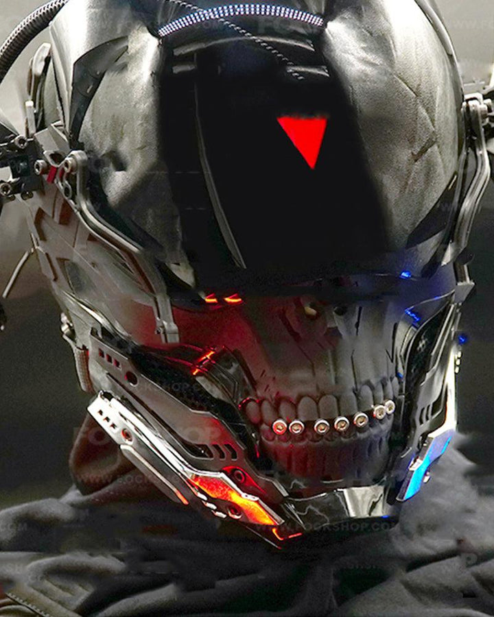 Cyberpunk LED Glowing Skull Mask| Cyberpunk Helmet – Techwear Official