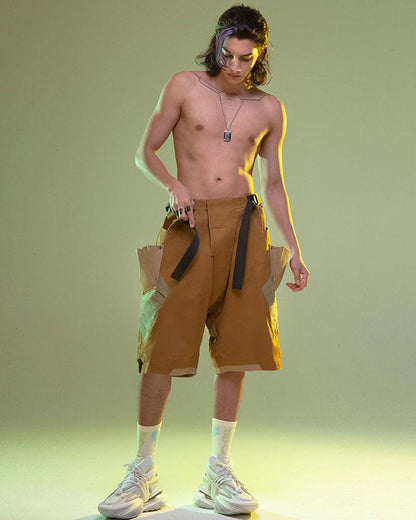 Cyberpunk Street Fist Power Multi-pockets Shorts - Techwear Official