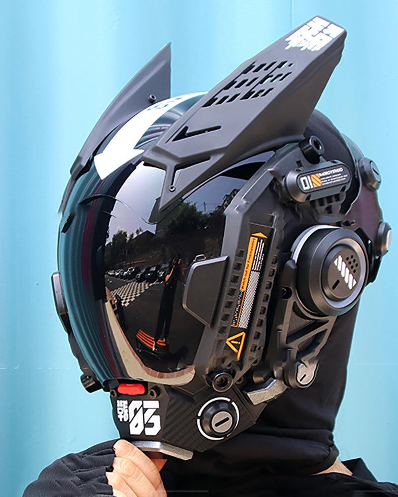 Futuristic Cosplay Cyberpunk Helmet Mask, Size Onesize, Black