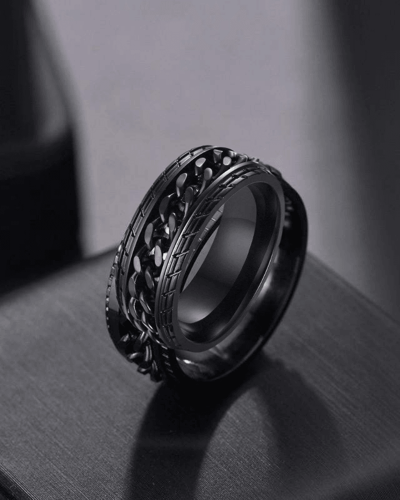 Dark Pull Me Chain Ring - Techwear Official