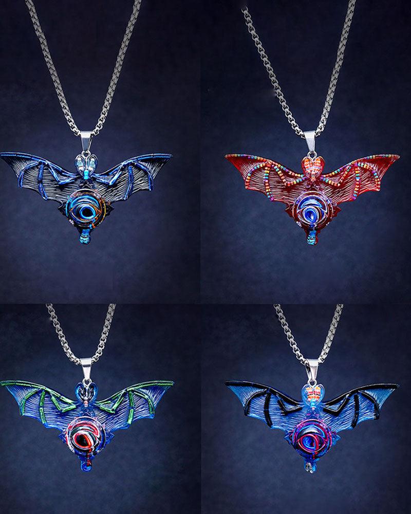 Devil's Eye Gothic Bat Necklace - Techwear Official