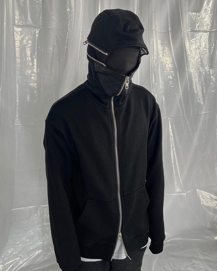 Don't Pull Windproof Cyber Mask Hoodie - Techwear Official