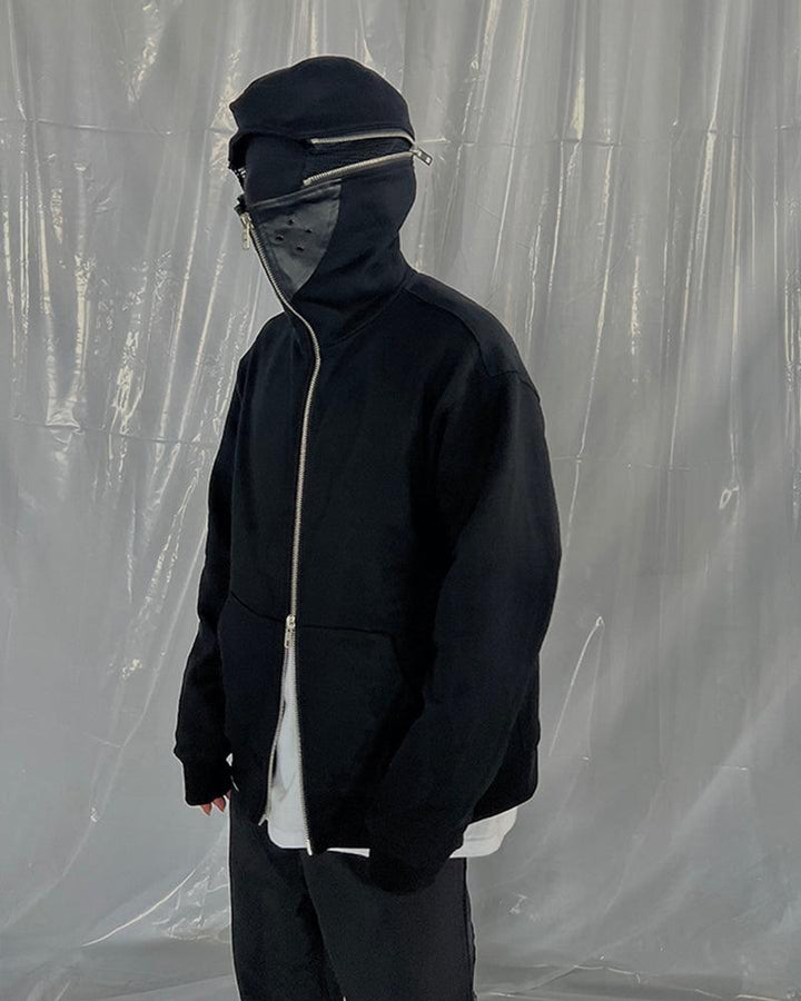 Don't Pull Windproof Cyber Mask Hoodie - Techwear Official