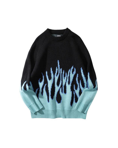 Down In Flames Loose Sweater - Techwear Official