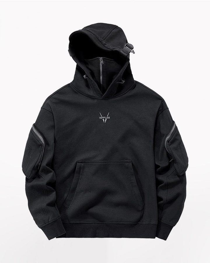 Embrace The Cold Wind Mask Hoodie - Techwear Official