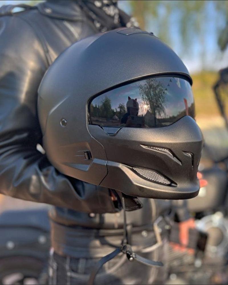 Enjoy The Trip Black Warrior Motorcycle Helmet - Techwear Official