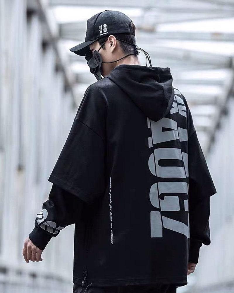 Fade To Black Long Sleeve Cyber Hoodie – Techwear Official