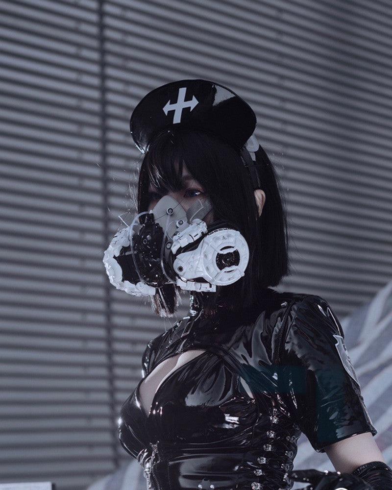 Fallen Angel Cyberpunk Headband And Mask (Sold Separately) - Techwear Official