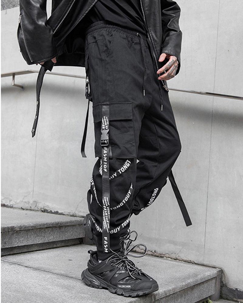 Fancy That Multi Letter Ribbon Pants - Techwear Official