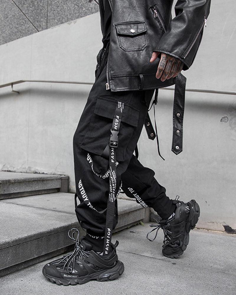 Fancy That Multi Letter Ribbon Pants - Techwear Official