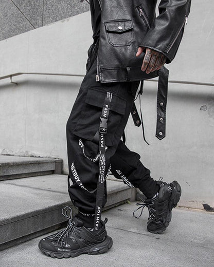 Fancy That Multi Letter Ribbon Pants - Techwear Official