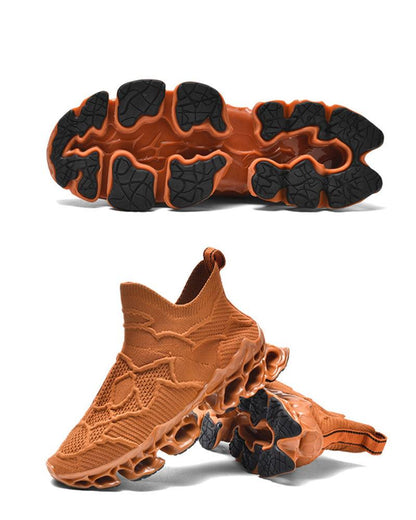 Flame Burning Casual Knit Sneakers - Techwear Official