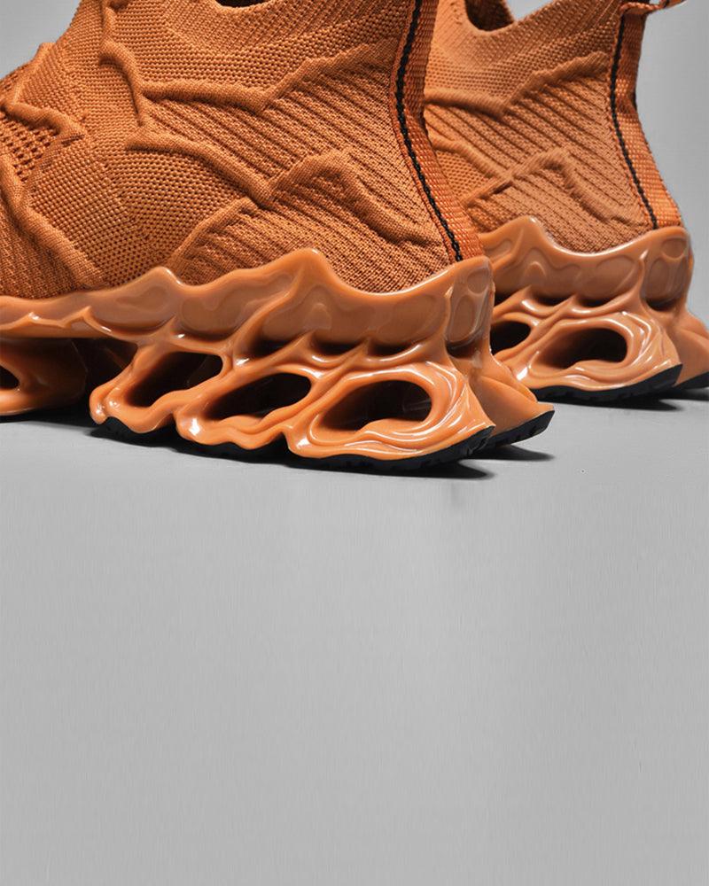 Flame Burning Casual Knit Sneakers - Techwear Official
