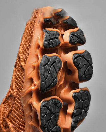 Flame Burning Casual Knit Sneakers - Techwear Official