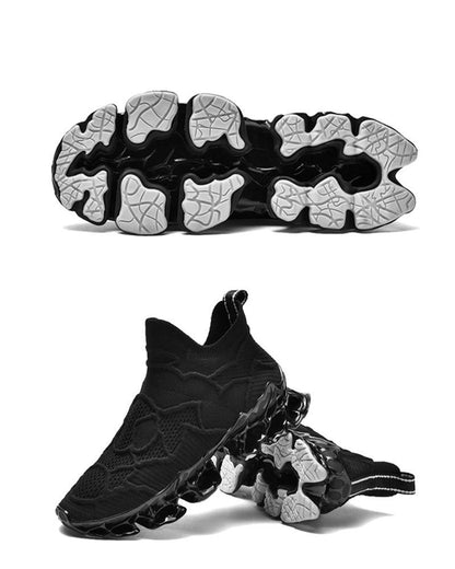 Flame Burning Casual Knit Sneakers - Techwear Official