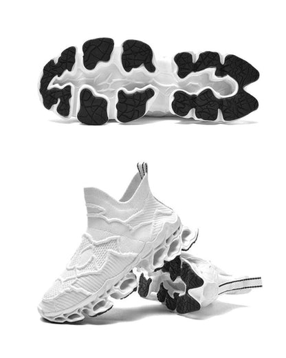 Flame Burning Casual Knit Sneakers - Techwear Official