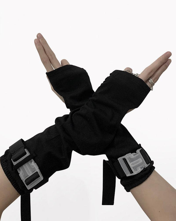 Forever Young Buckle Arm Gloves - Techwear Official