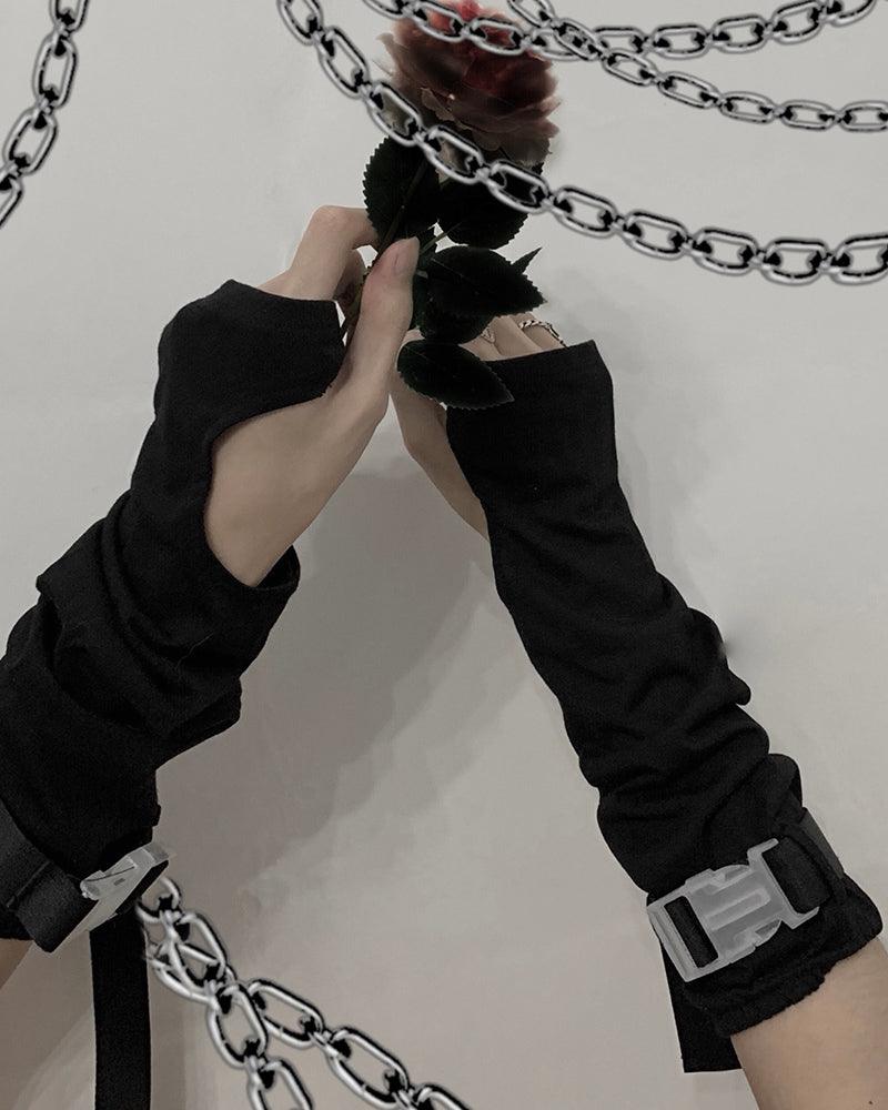 Forever Young Buckle Arm Gloves - Techwear Official