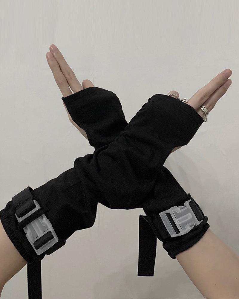 Forever Young Buckle Arm Gloves - Techwear Official