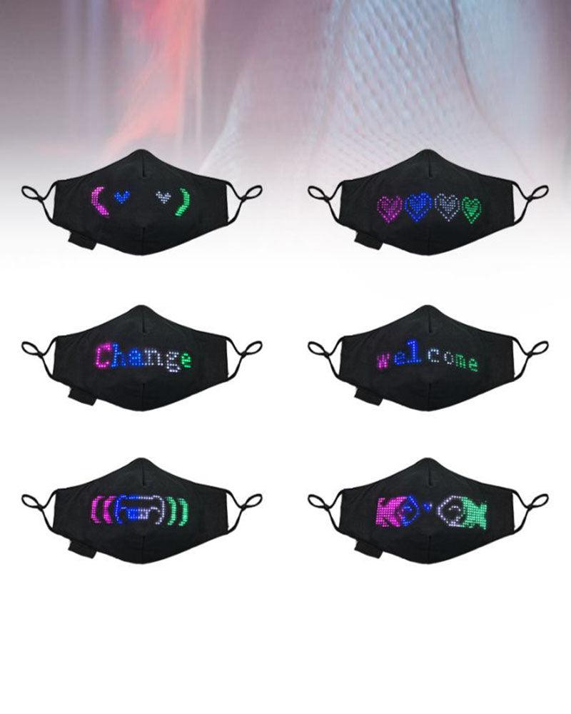 Free Breathing Cyberpunk Luminous Mask ( Customizable Text And Image Available) - Techwear Official