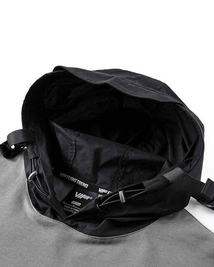 Functional Chest Bag Hooded T-Shirt - Techwear Official