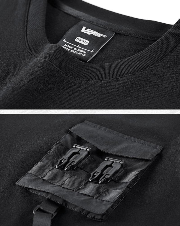 Functional Chest Bag Ribbon T-Shirt - Techwear Official