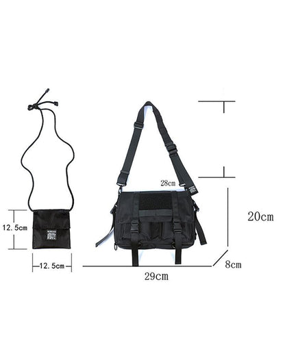 Functional Hip-hop Messenger Bag - Techwear Official