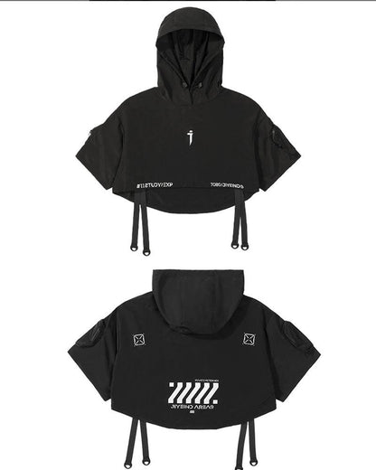 Functional Hooded Short Cape - Techwear Official