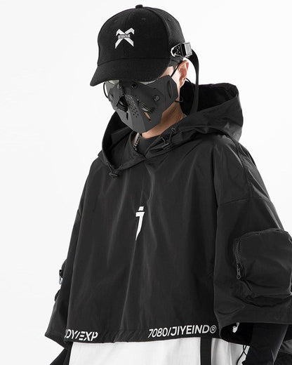 Functional Hooded Short Cape - Techwear Official