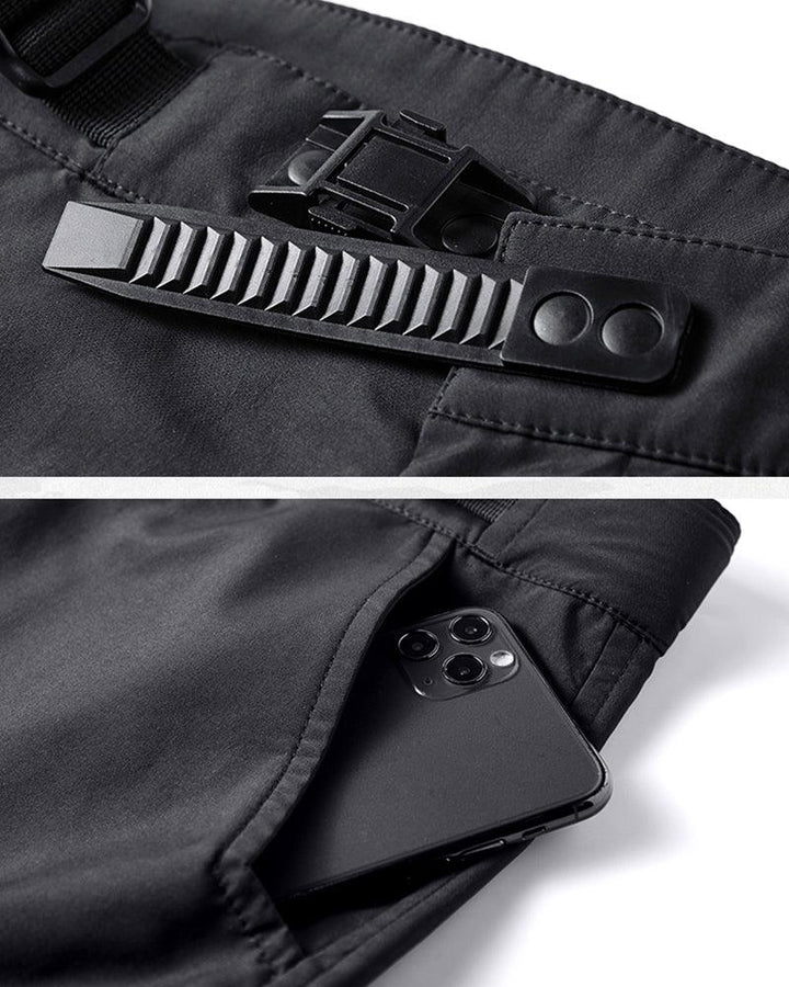 Functional Multi-Pocket Belt Shorts - Techwear Official