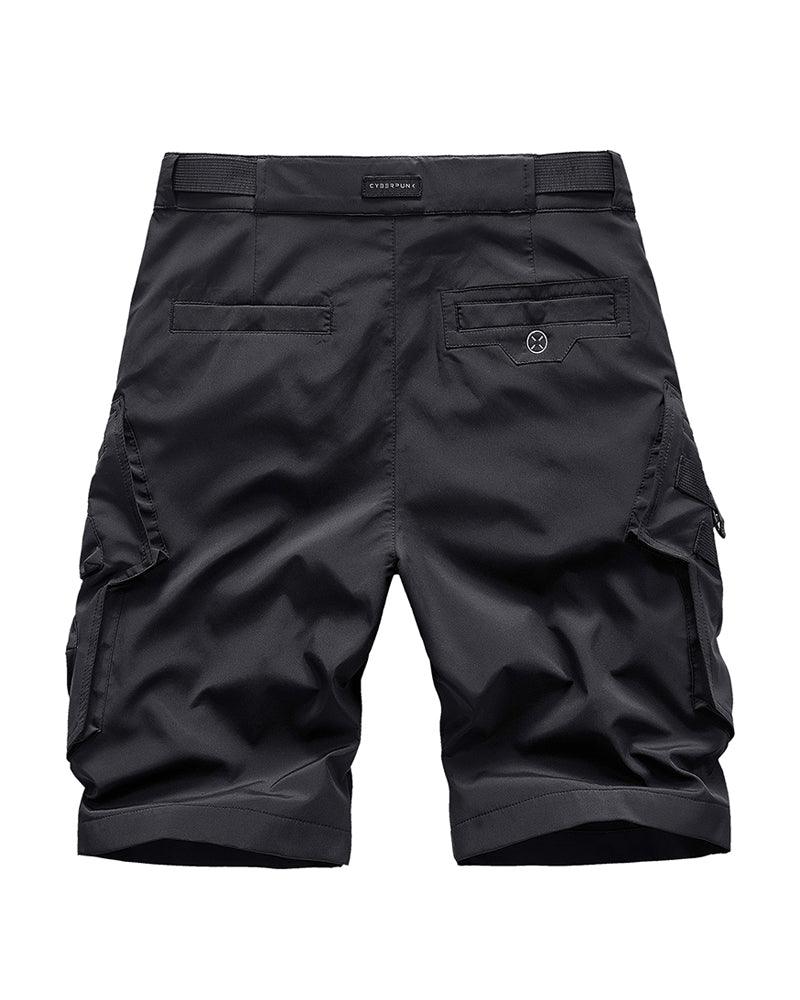 Functional Multi-Pocket Belt Shorts - Techwear Official