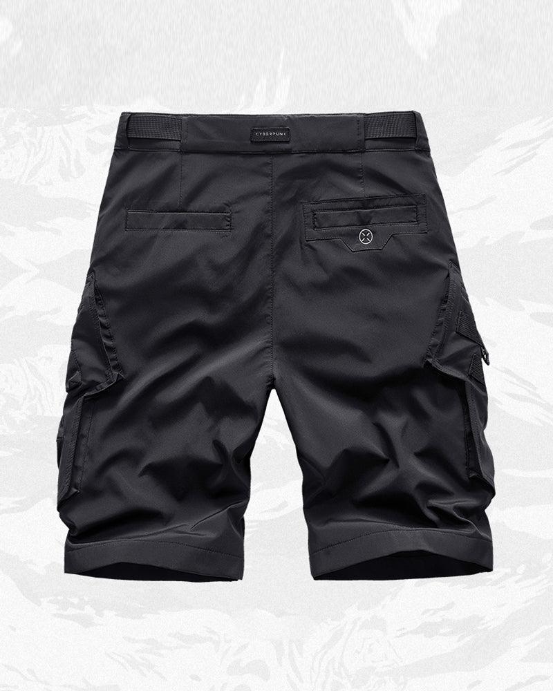 Functional Multi-Pocket Belt Shorts - Techwear Official