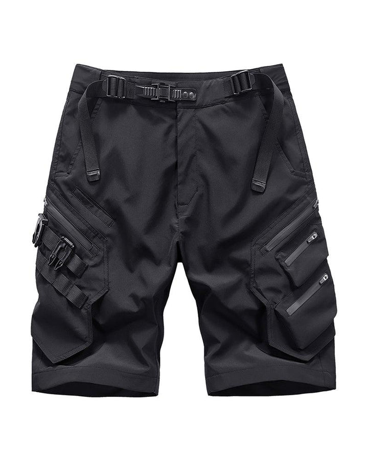 Functional Multi-Pocket Belt Shorts - Techwear Official