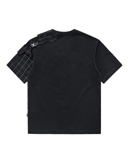 Functional Plaid Patchwork T-Shirt - Techwear Official