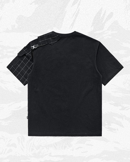 Functional Plaid Patchwork T-Shirt - Techwear Official