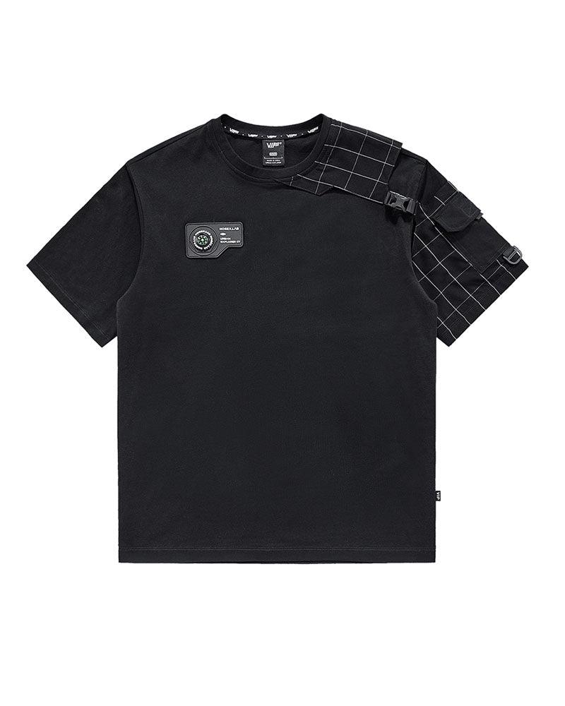 Functional Plaid Patchwork T-Shirt - Techwear Official