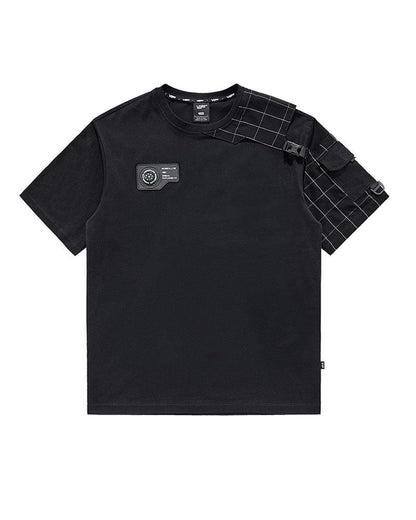 Functional Plaid Patchwork T-Shirt - Techwear Official