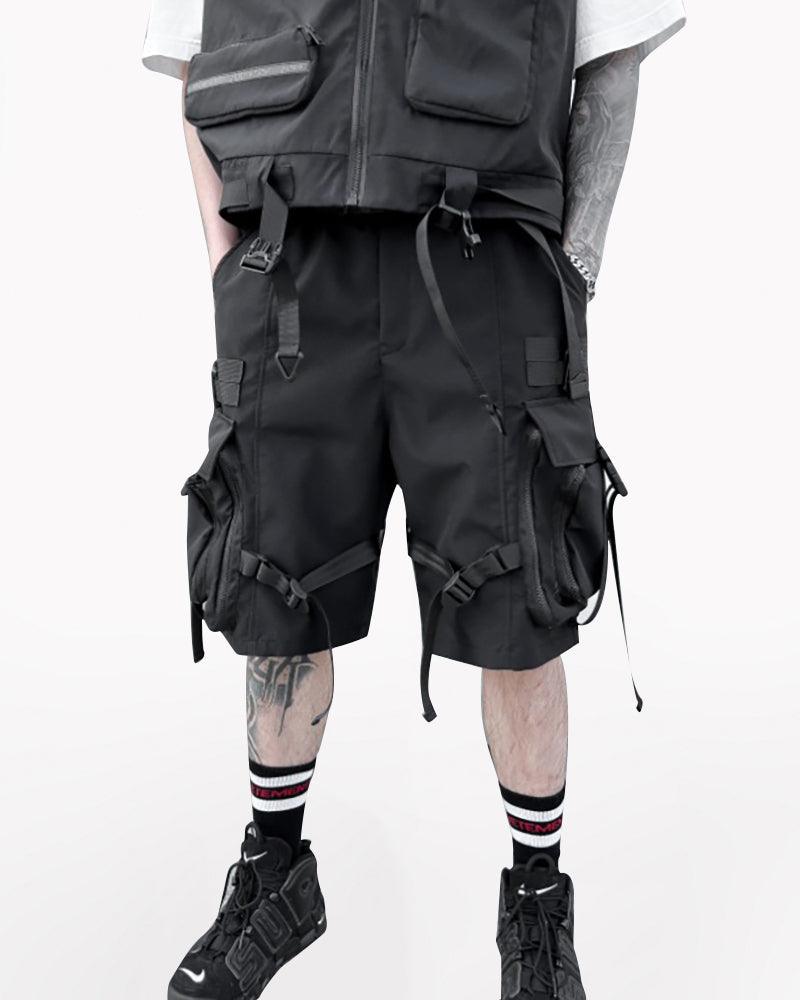 Functional Ribbon Cargo Shorts - Techwear Official