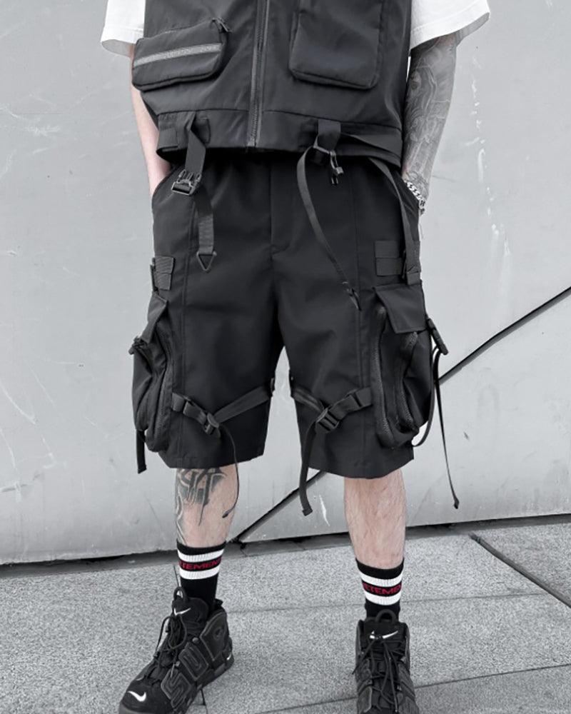 Functional Ribbon Cargo Shorts - Techwear Official