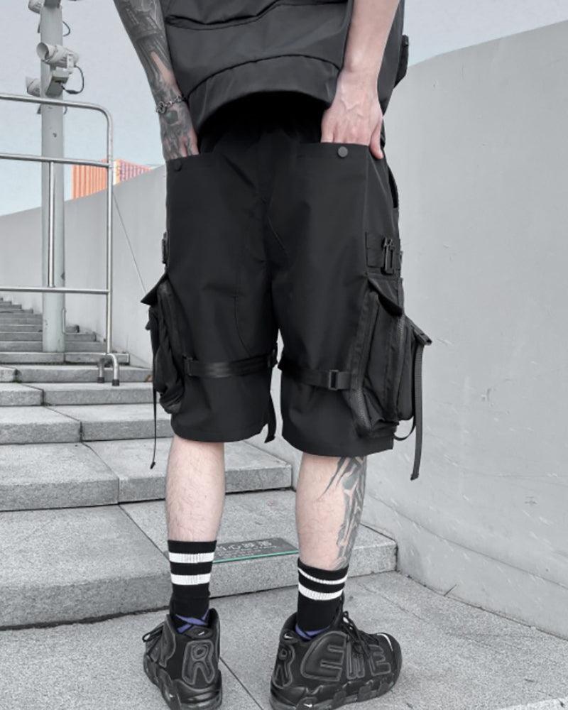 Functional Ribbon Cargo Shorts - Techwear Official