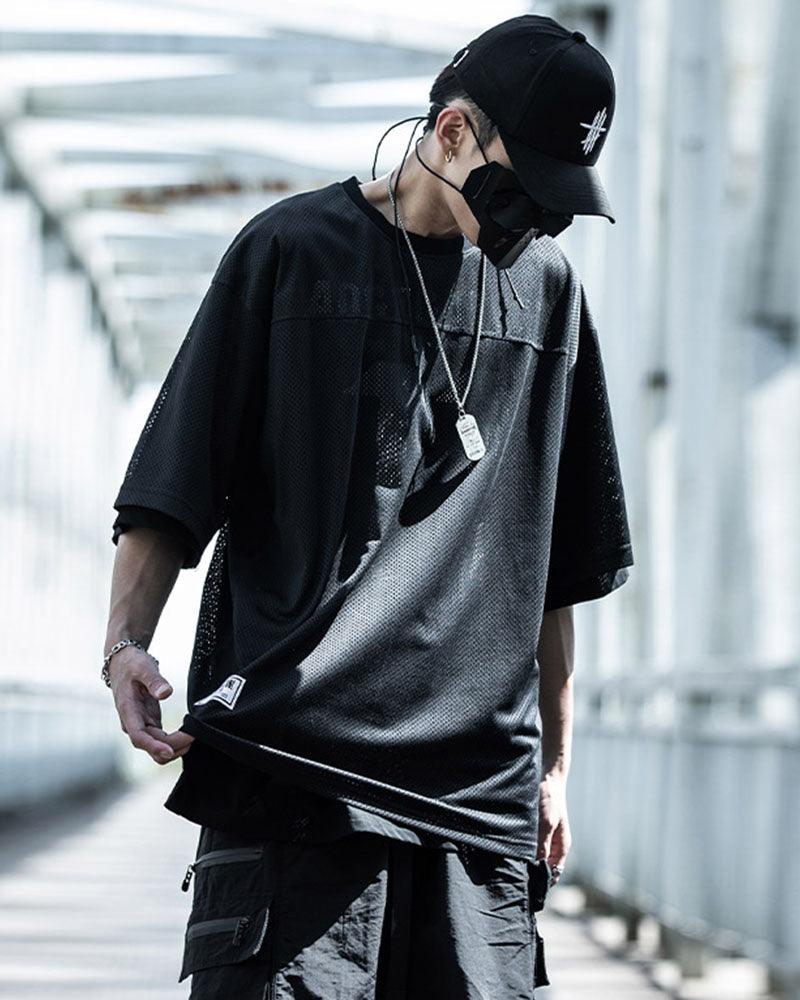 Get A Hint Fake Two Short Sleeve T-Shirt - Techwear Official