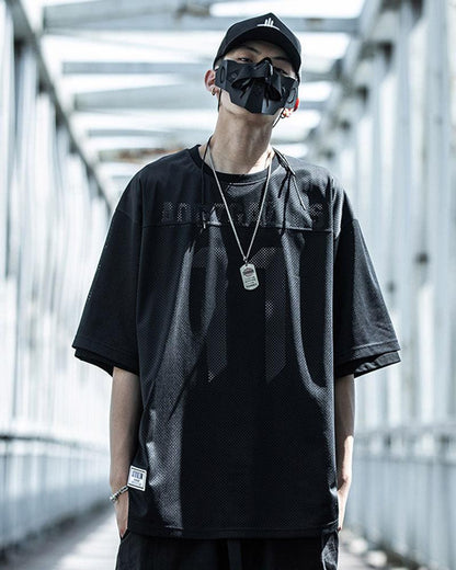 Get A Hint Fake Two Short Sleeve T-Shirt - Techwear Official