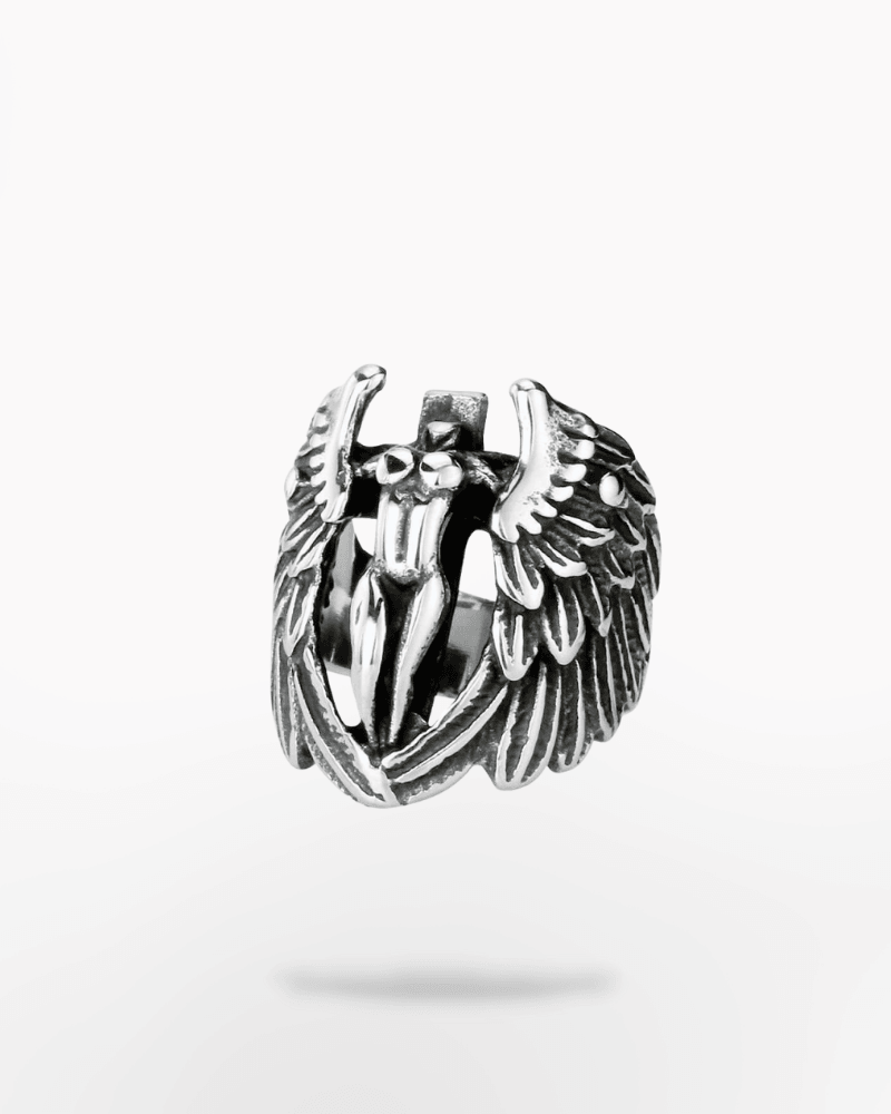 Got Me Thinking Angel Feather Ring - Techwear Official