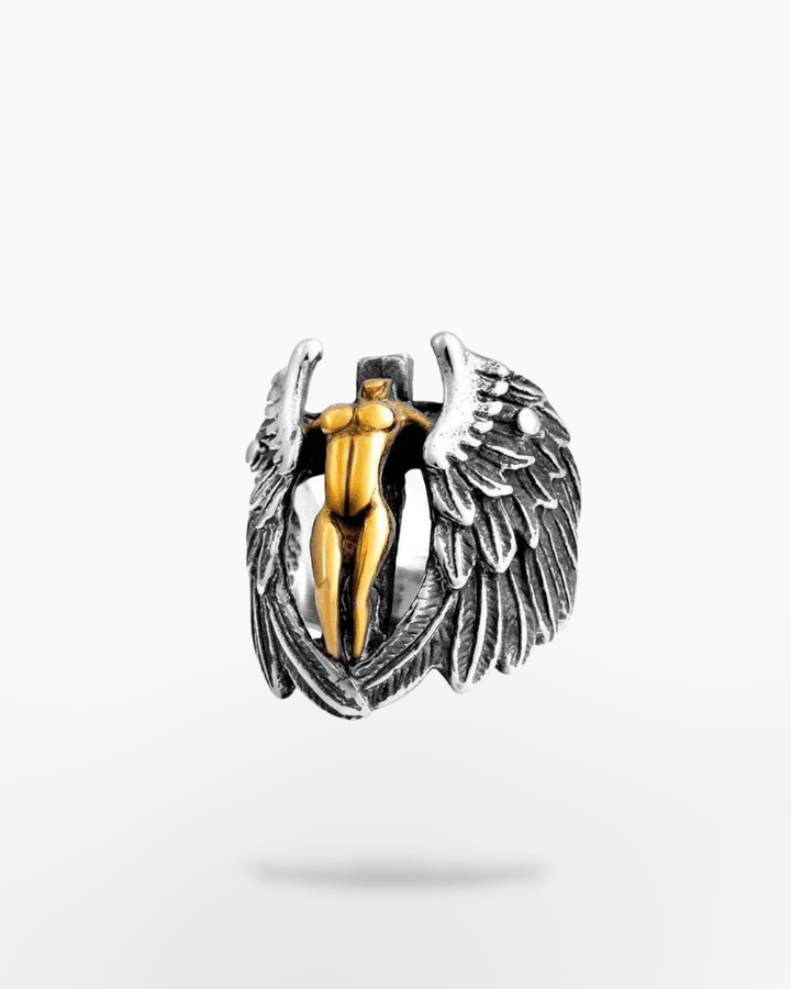 Got Me Thinking Angel Feather Ring - Techwear Official