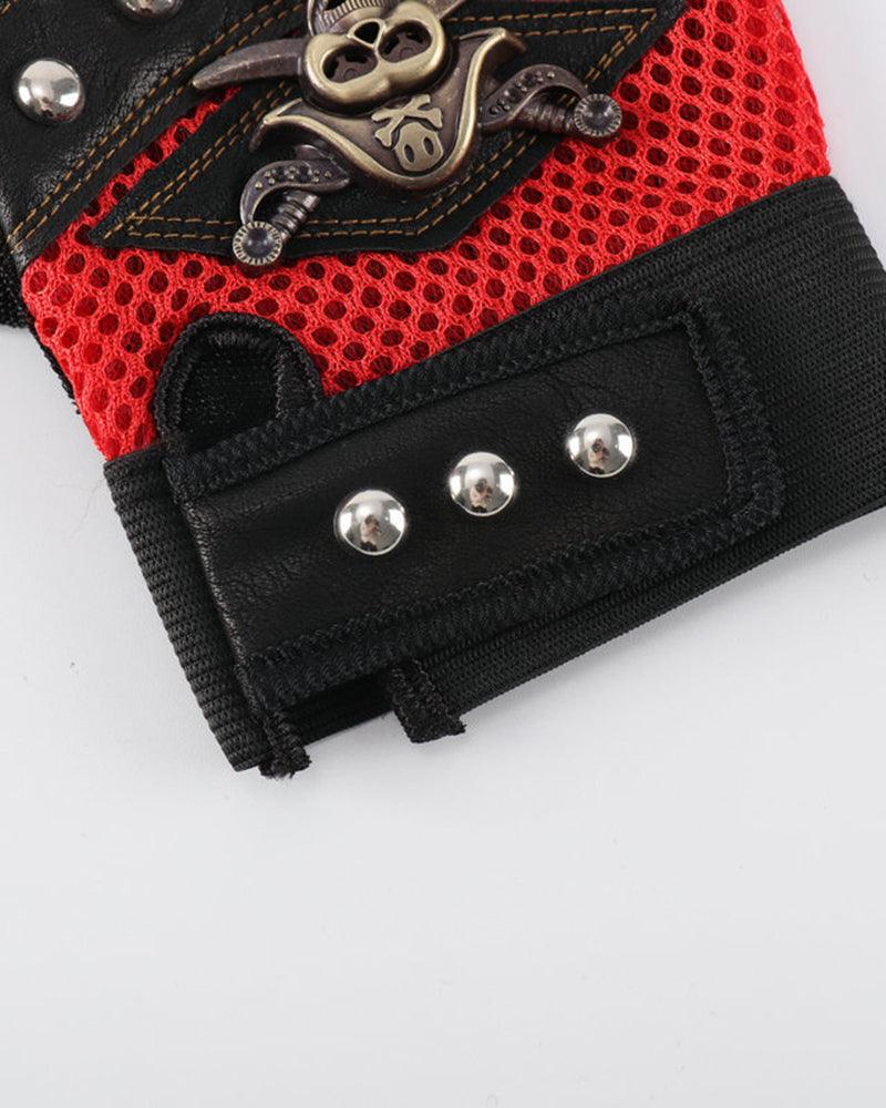 Got Too Close Skull Fingerless Gloves - Techwear Official