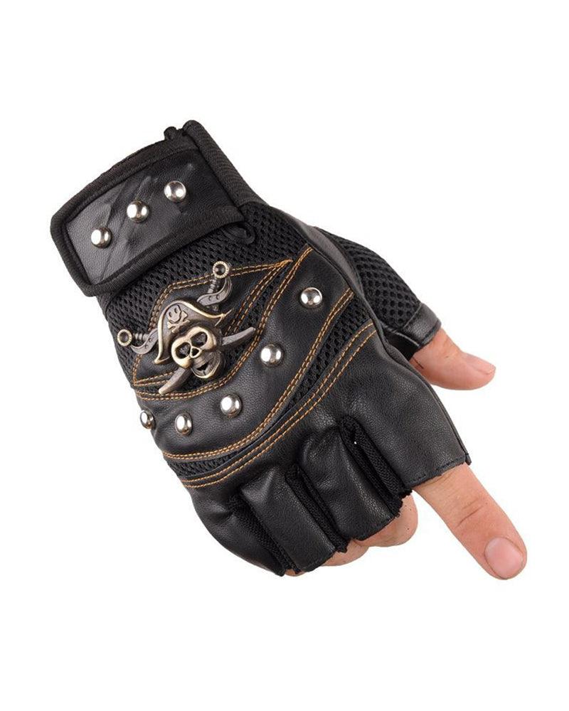 Got Too Close Skull Fingerless Gloves - Techwear Official