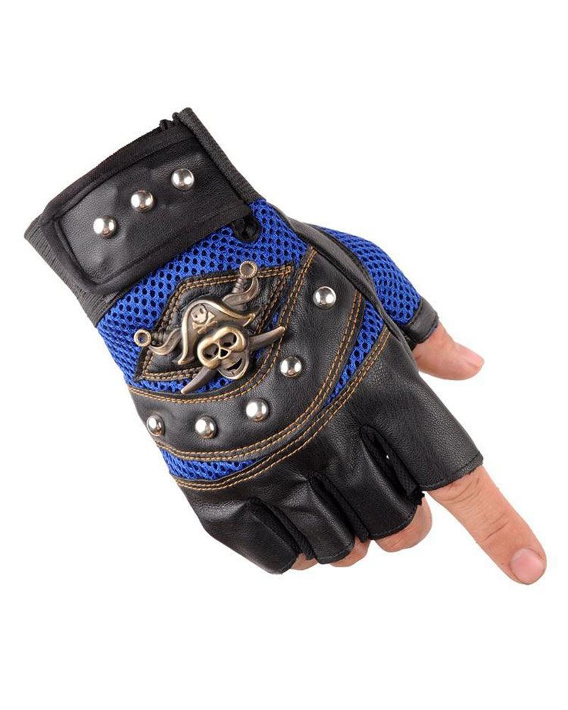 Got Too Close Skull Fingerless Gloves - Techwear Official