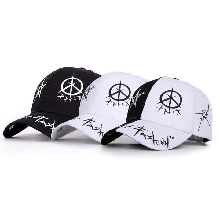 Heat Waves Black and White Cap - Techwear Official