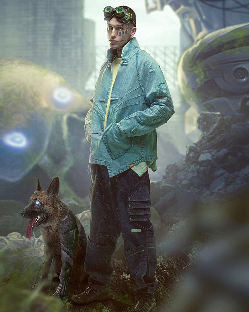 Heavy Mecha High Rise Baggy Jeans - Techwear Official