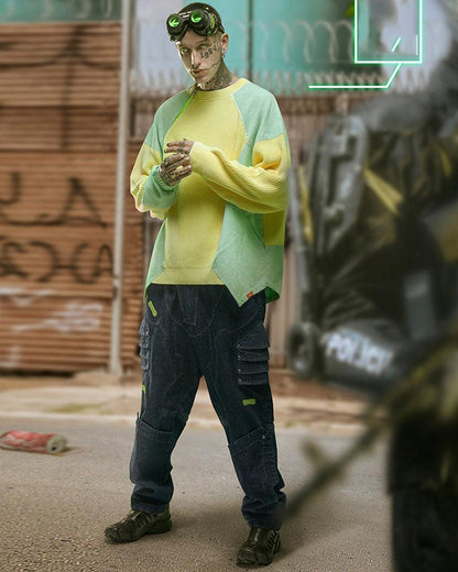 Heavy Mecha High Rise Baggy Jeans - Techwear Official